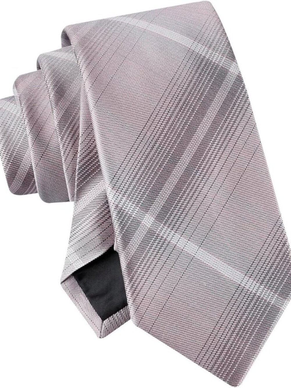 Calvin Klein Men's Davina Plaid Tie - Pink NWT